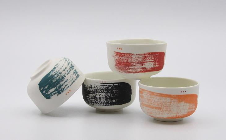 Tasse décor pinceau